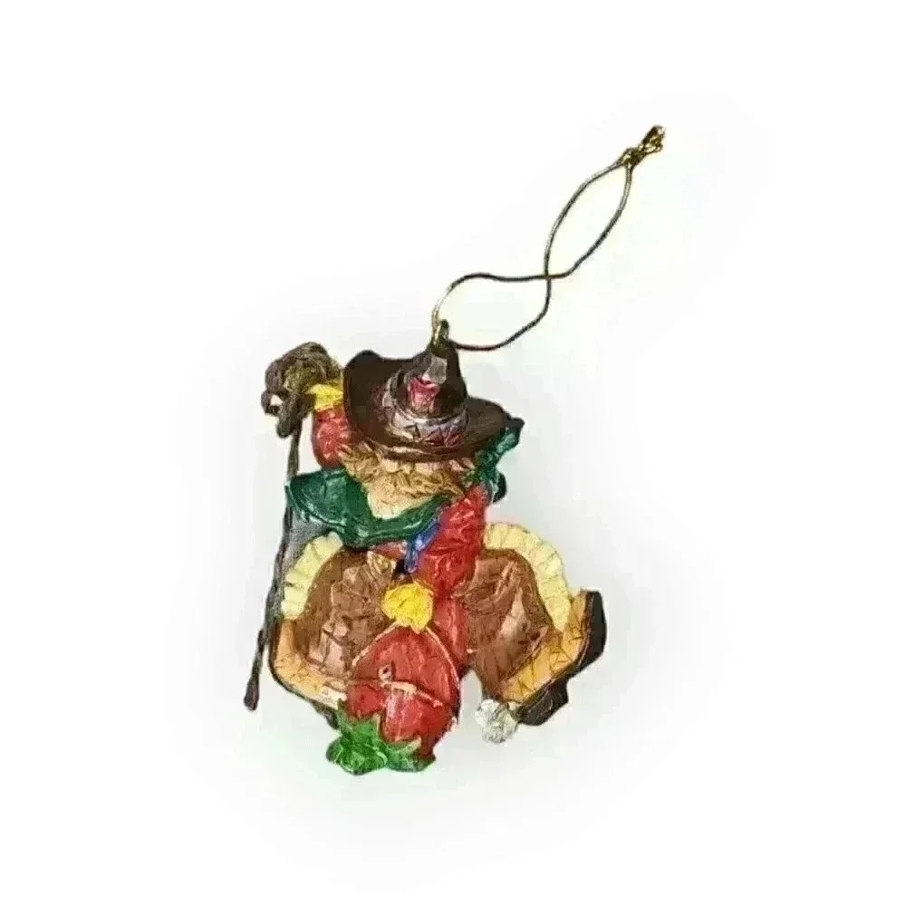 Southwestern Christmas Ornament Kitsch Cowboy Bull Riding Red Chili Pepper Lasso - Picture 1 of 6